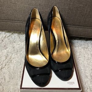 Authentic Black Coach Kerryann wedges size 10.